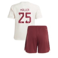 Bayern Munich Thomas Muller #25 Replika babykläder Tredjeställ Barn 2023-24 Kortärmad (+ korta byxor)